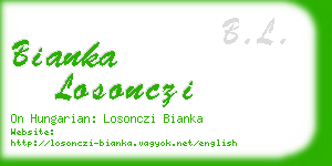 bianka losonczi business card
